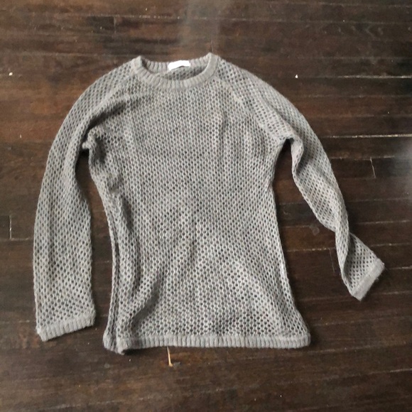 RODEBJER dark grey open knit lagenlook sweater beach cover up minimalist  size S - Picture 1 of 9